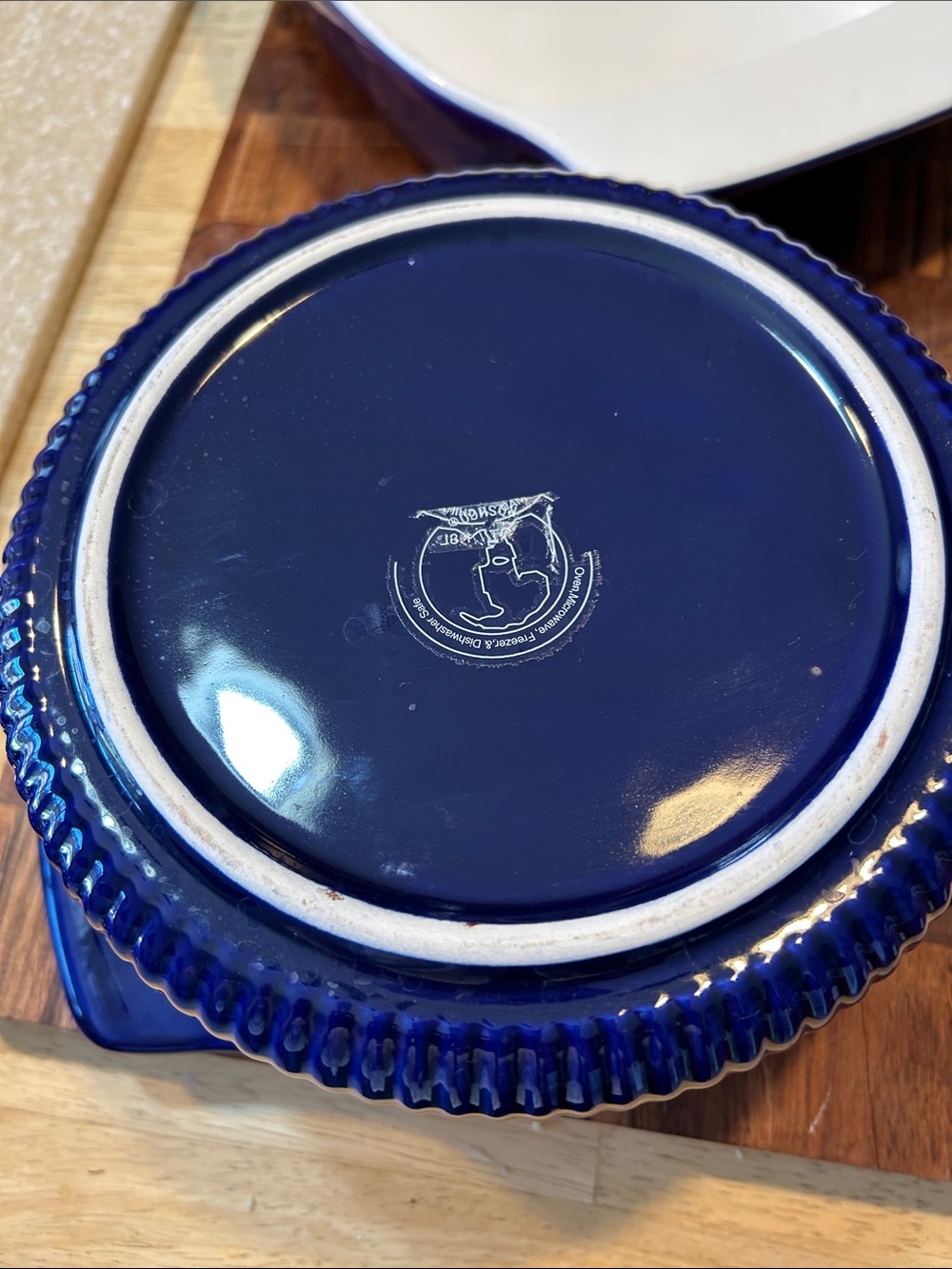 Roshco cobalt Blue Ceramic Casserole Dish Cookware and small casserole dish - Picture 6 of 15